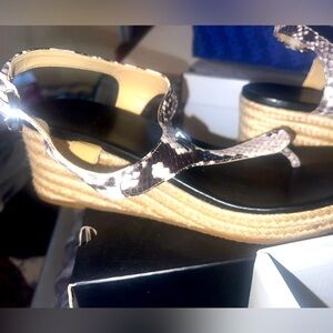 MK sandal with snake print